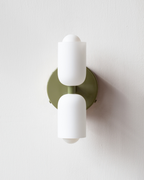 GlanzSphäre: Modern Wall Light – Double Glass Ball Light with Warm Light, Decorative for Bedroom & Living Room