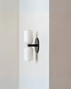 GlanzSphäre: Modern Wall Light – Double Glass Ball Light with Warm Light, Decorative for Bedroom & Living Room