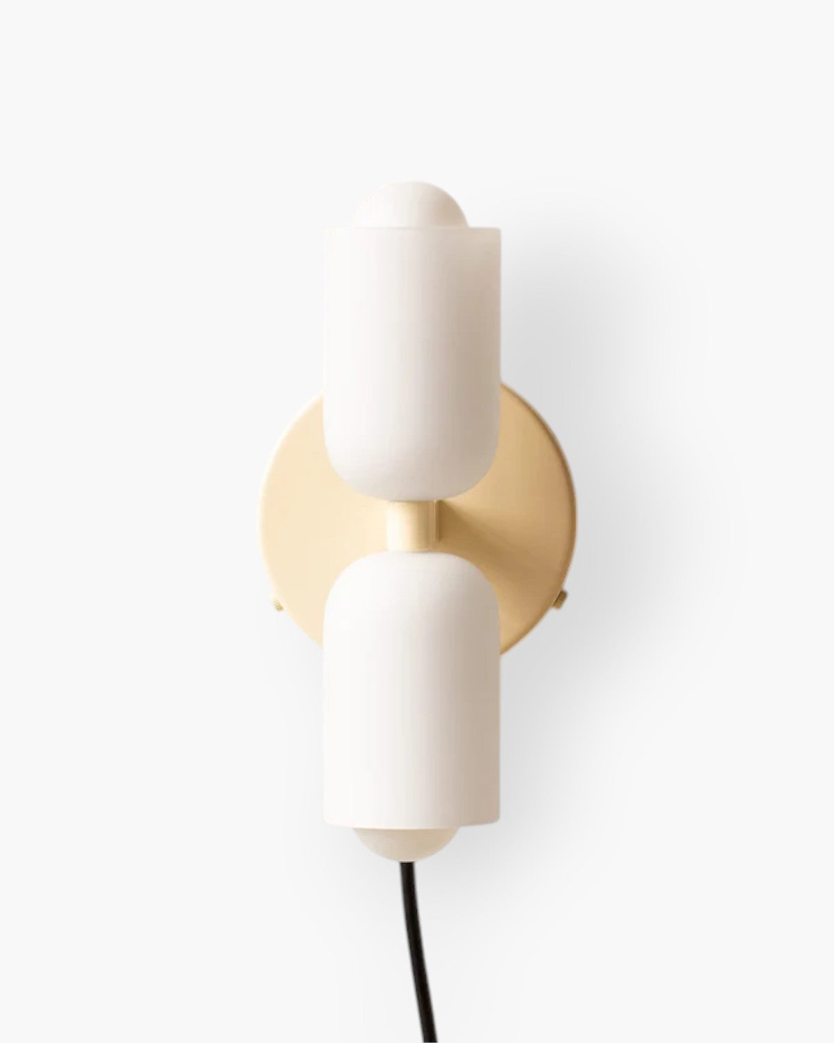 GlanzSphäre: Modern Wall Light – Double Glass Ball Light with Warm Light, Decorative for Bedroom & Living Room