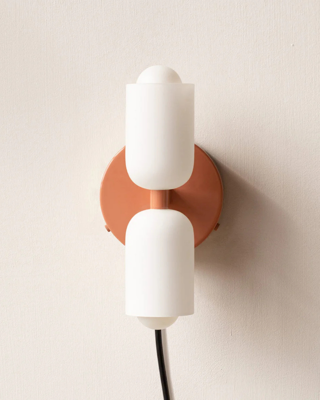 GlanzSphäre: Modern Wall Light – Double Glass Ball Light with Warm Light, Decorative for Bedroom & Living Room