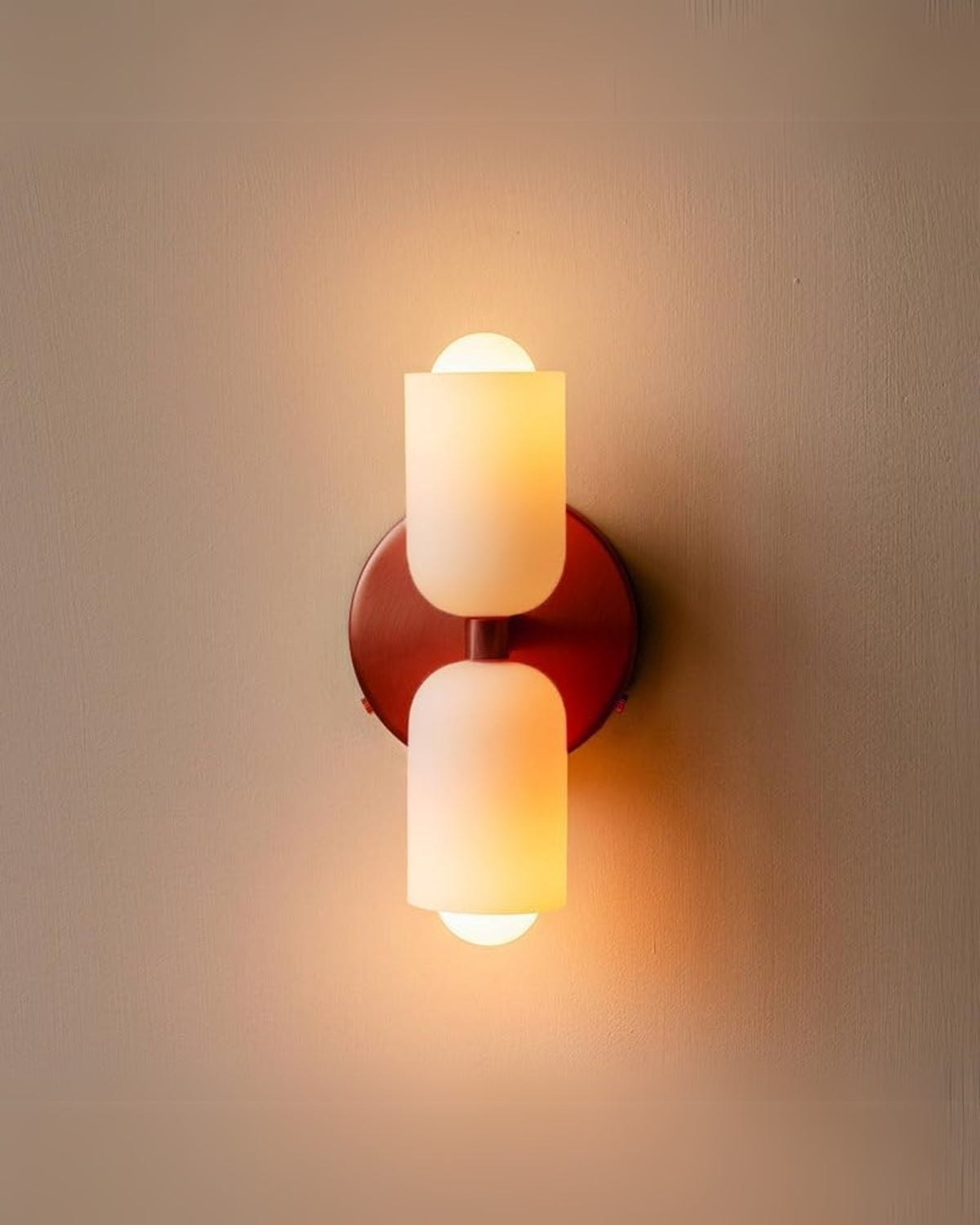 GlanzSphäre: Modern Wall Light – Double Glass Ball Light with Warm Light, Decorative for Bedroom & Living Room