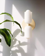 GlanzSphäre: Modern Wall Light – Double Glass Ball Light with Warm Light, Decorative for Bedroom & Living Room