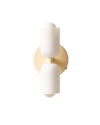 GlanzSphäre: Modern Wall Light – Double Glass Ball Light with Warm Light, Decorative for Bedroom & Living Room