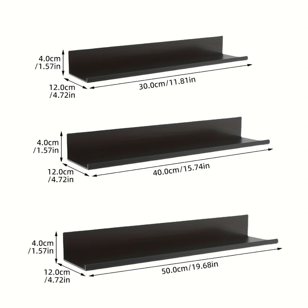 GlanzStahl: Classic Wall Shelf – Sturdy, Rust-Free & Floating with Chrome Finish for Bathroom & Living Room
