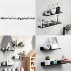 GlanzStahl: Classic Wall Shelf – Sturdy, Rust-Free & Floating with Chrome Finish for Bathroom & Living Room