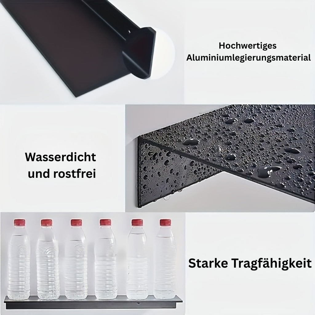 GlanzStahl: Classic Wall Shelf – Sturdy, Rust-Free & Floating with Chrome Finish for Bathroom & Living Room