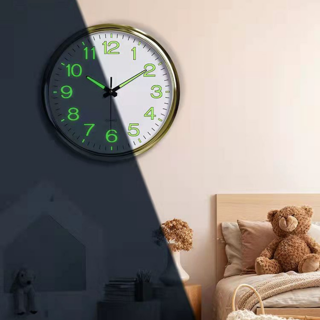 GlanzTick: Large LED Wall Clock with Illuminated Display & Stylish Design – for Hallway & Living Area
