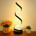 GlanzWelle: Modern LED Table Lamp Spiral – Dimmable via USB