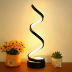 GlanzWelle: Modern LED Table Lamp Spiral – Dimmable via USB