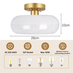 GlanzWohn: Round Glass Ceiling Light Modern – Stylish & Energy Efficient for Living Room & Hallway