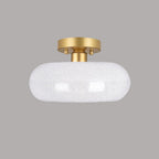 GlanzWohn: Round Glass Ceiling Light Modern – Stylish & Energy Efficient for Living Room & Hallway