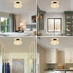 GlanzWohn: Round Glass Ceiling Light Modern – Stylish & Energy Efficient for Living Room & Hallway