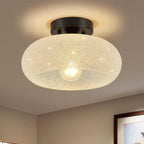 GlanzWohn: Round Glass Ceiling Light Modern – Stylish & Energy Efficient for Living Room & Hallway
