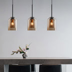 GlasLume: Mid-Century Pendant Light with Double Glass – Designer Hanging Lamp for Dining Room & Living Room