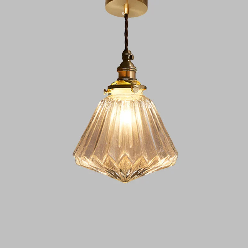 GlasLux: Crystal Glass Pendant Light – Elegant Hanging Lamp for Dining Room & Living Room