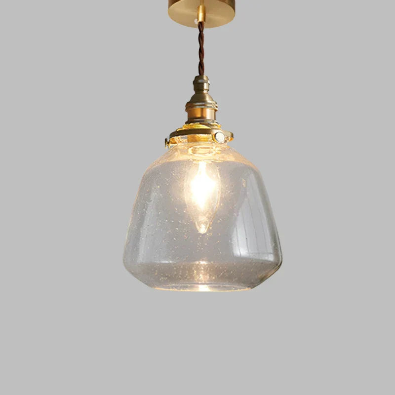 GlasLux: Crystal Glass Pendant Light – Elegant Hanging Lamp for Dining Room & Living Room