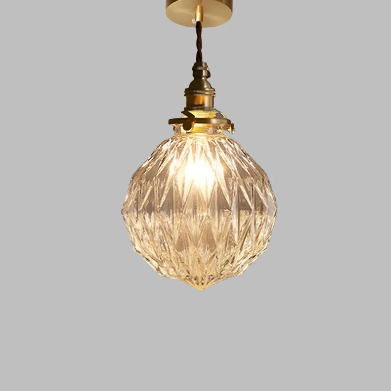 GlasLux: Crystal Glass Pendant Light – Elegant Hanging Lamp for Dining Room & Living Room