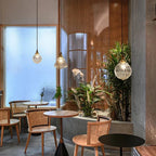GlasLux: Crystal Glass Pendant Light – Elegant Hanging Lamp for Dining Room & Living Room