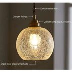 GlasLux: Crystal Glass Pendant Light – Elegant Hanging Lamp for Dining Room & Living Room