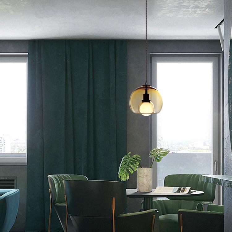 Glasera: Glass & Metal Pendant Light with Minimalist Design – for Modern Living Spaces