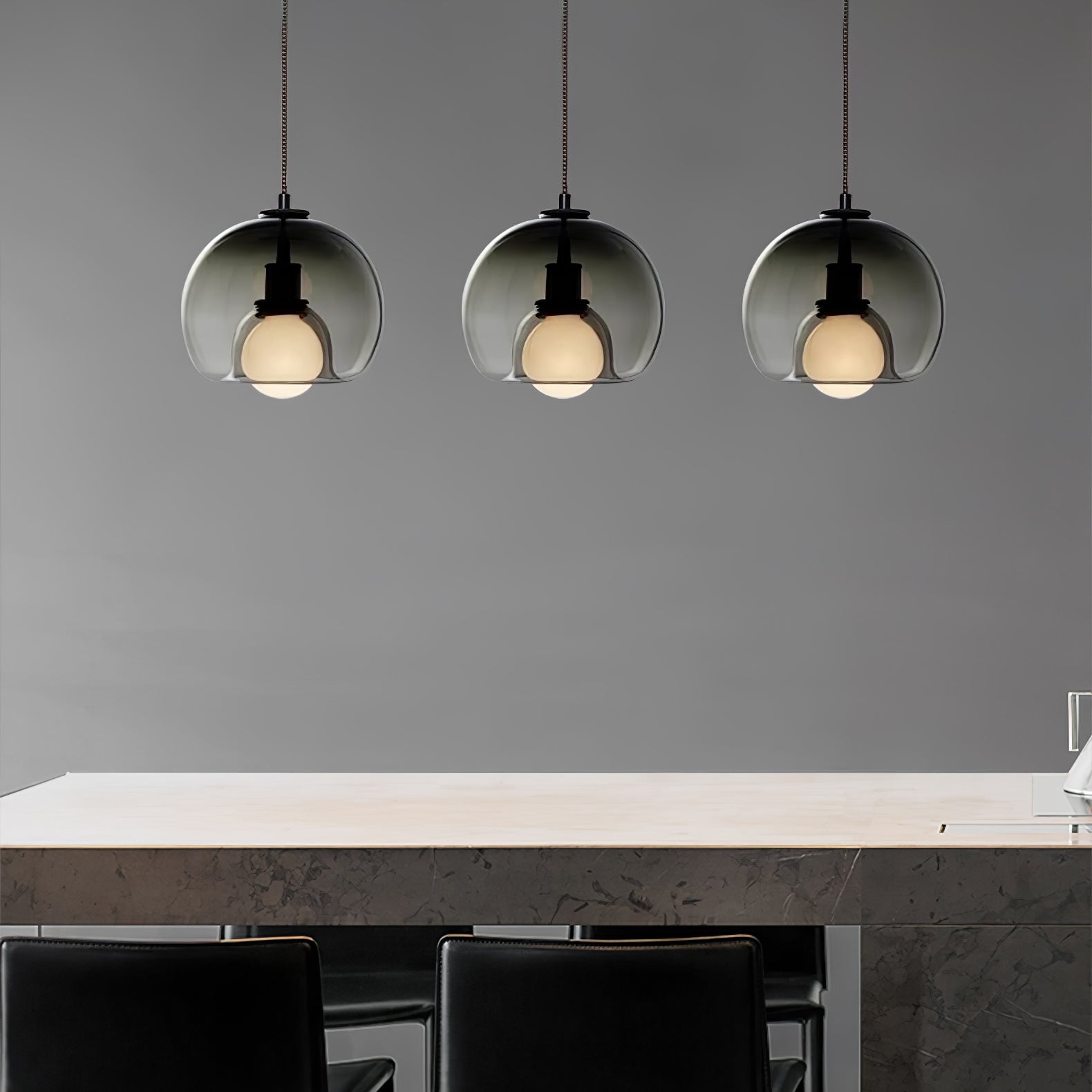 Glasera: Glass & Metal Pendant Light with Minimalist Design – for Modern Living Spaces