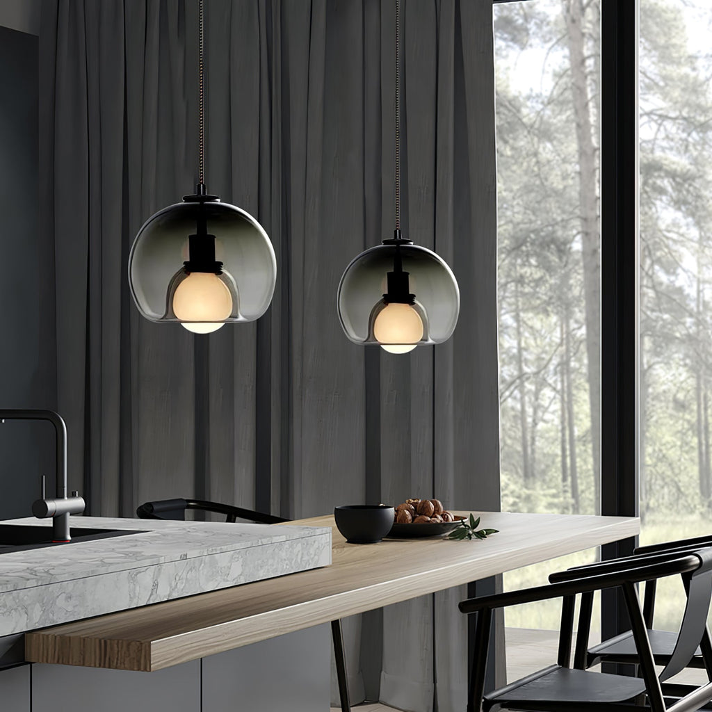 Glasera: Glass & Metal Pendant Light with Minimalist Design – for Modern Living Spaces
