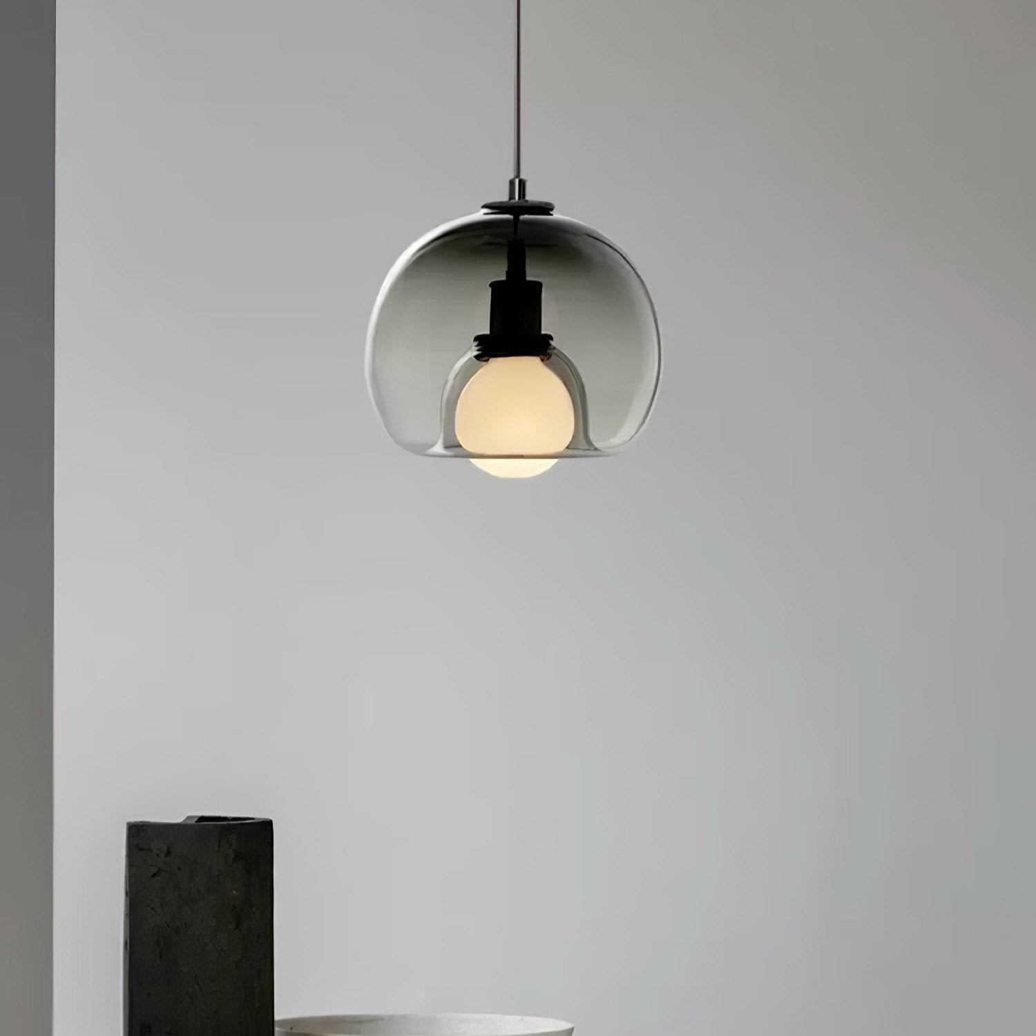 Glasera: Glass & Metal Pendant Light with Minimalist Design – for Modern Living Spaces