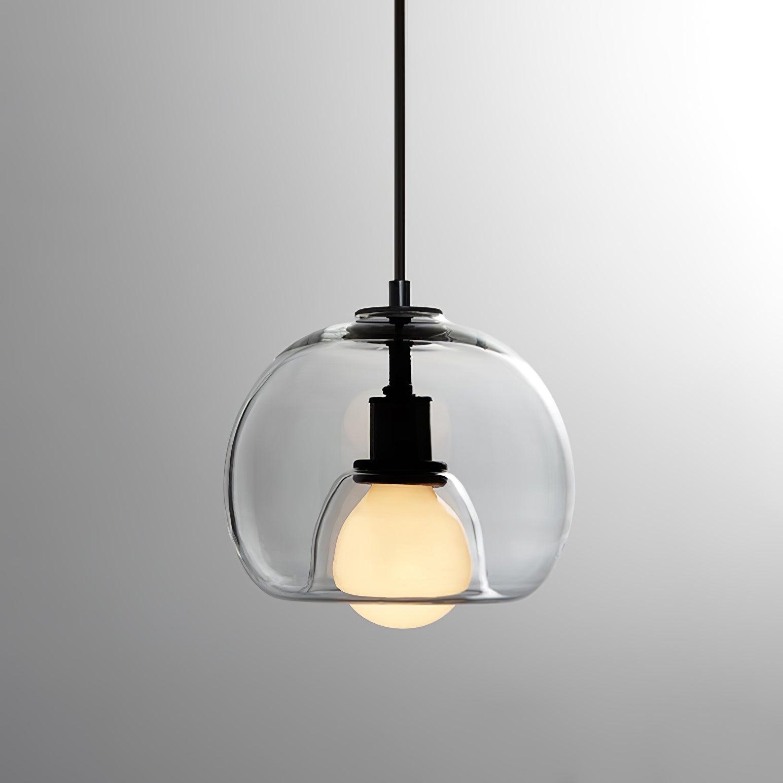Glasera: Glass & Metal Pendant Light with Minimalist Design – for Modern Living Spaces