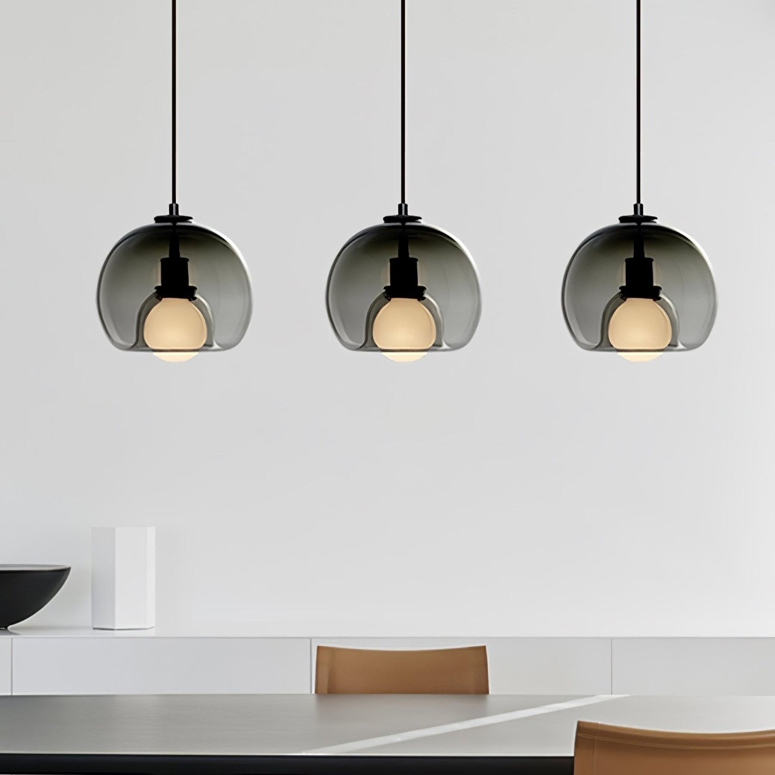 Glasera: Glass & Metal Pendant Light with Minimalist Design – for Modern Living Spaces
