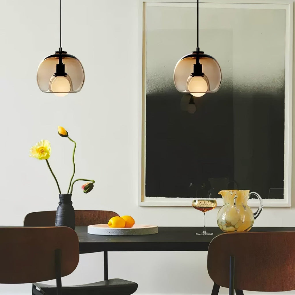 Glasera: Glass & Metal Pendant Light with Minimalist Design – for Modern Living Spaces