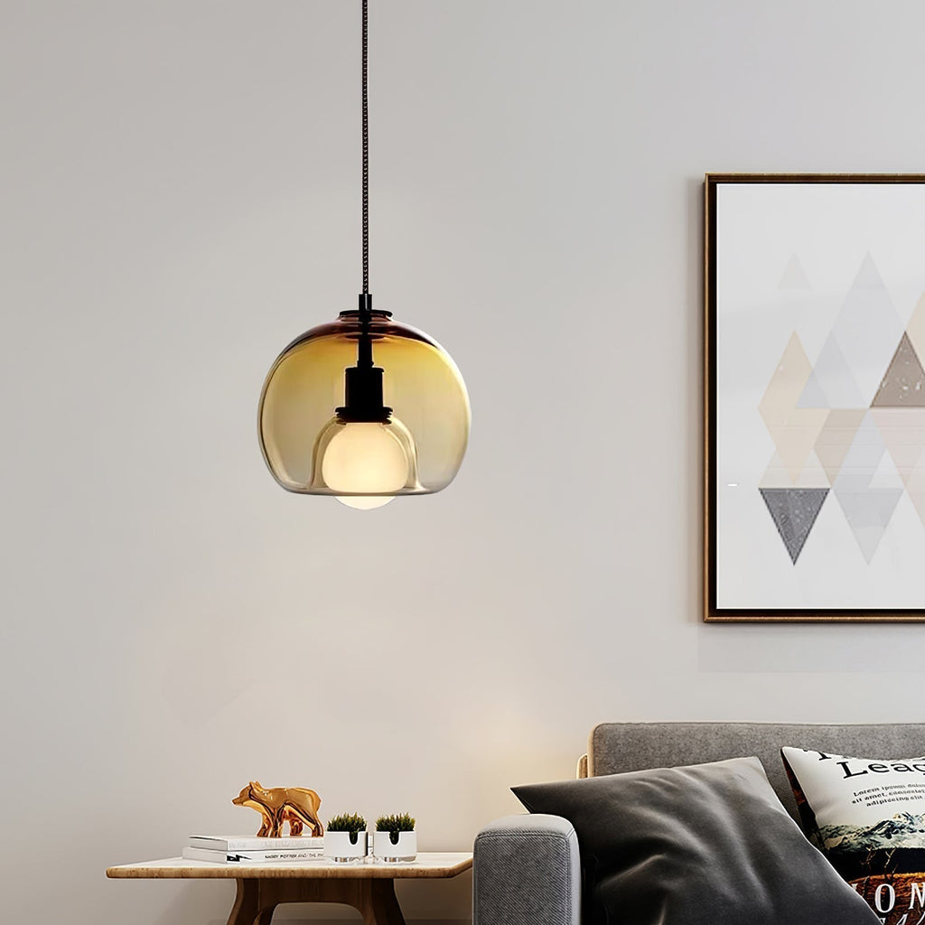Glasera: Glass & Metal Pendant Light with Minimalist Design – for Modern Living Spaces
