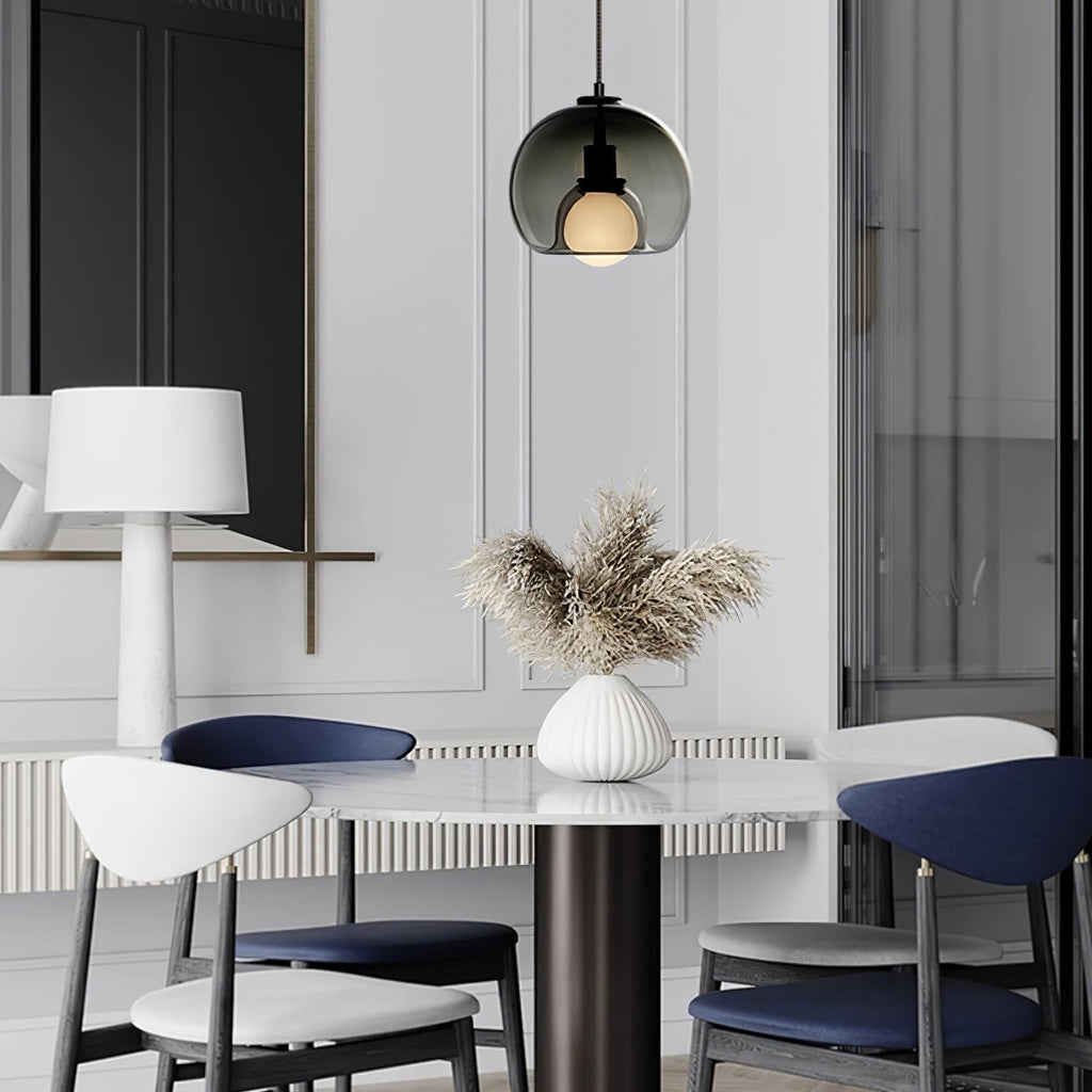 Glasera: Glass & Metal Pendant Light with Minimalist Design – for Modern Living Spaces