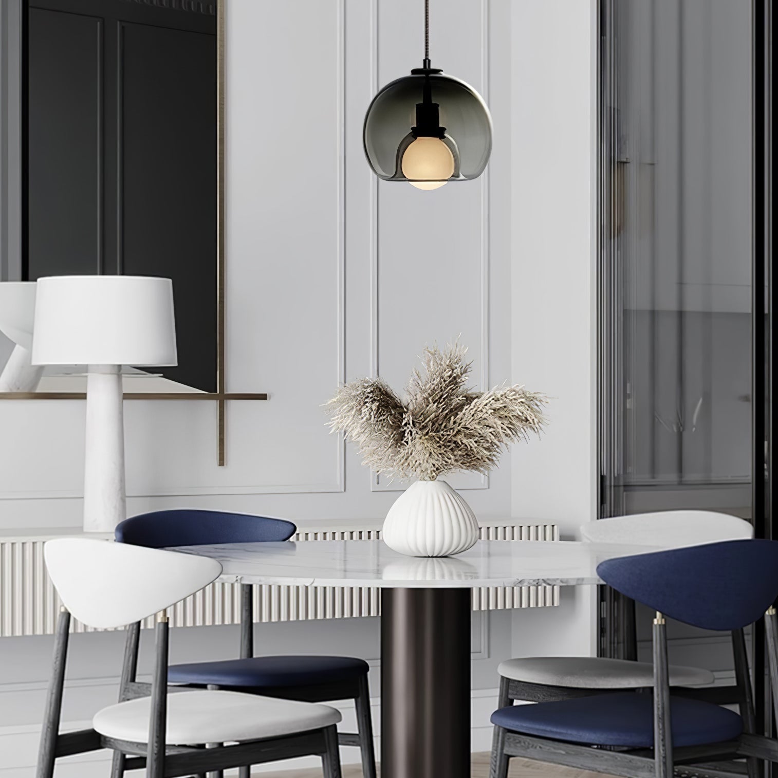 Glasera: Glass & Metal Pendant Light with Minimalist Design – for Modern Living Spaces
