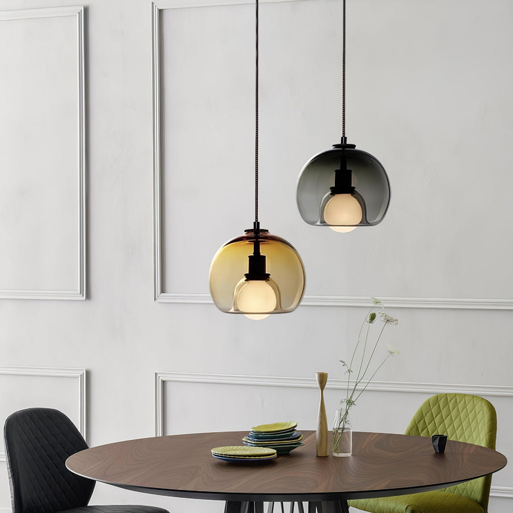 Glasera: Glass & Metal Pendant Light with Minimalist Design – for Modern Living Spaces
