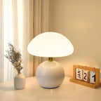 Table Lamp LED Ceramic PVC Mushroom Design Bedside Lamp