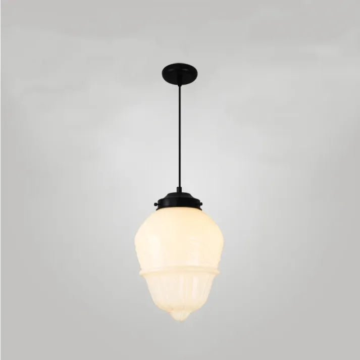 Glasyn: Geometric Frosted Glass Pendant Light – Modern Hanging Lamp for Dining Room & Kitchen