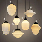 Glasyn: Geometric Frosted Glass Pendant Light – Modern Hanging Lamp for Dining Room & Kitchen