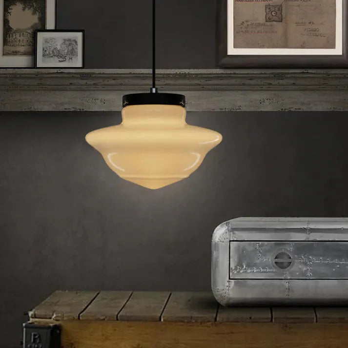 Glasyn: Geometric Frosted Glass Pendant Light – Modern Hanging Lamp for Dining Room & Kitchen