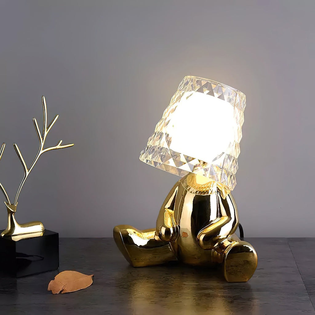 Gleam Guardians Sculptural Table Lamp