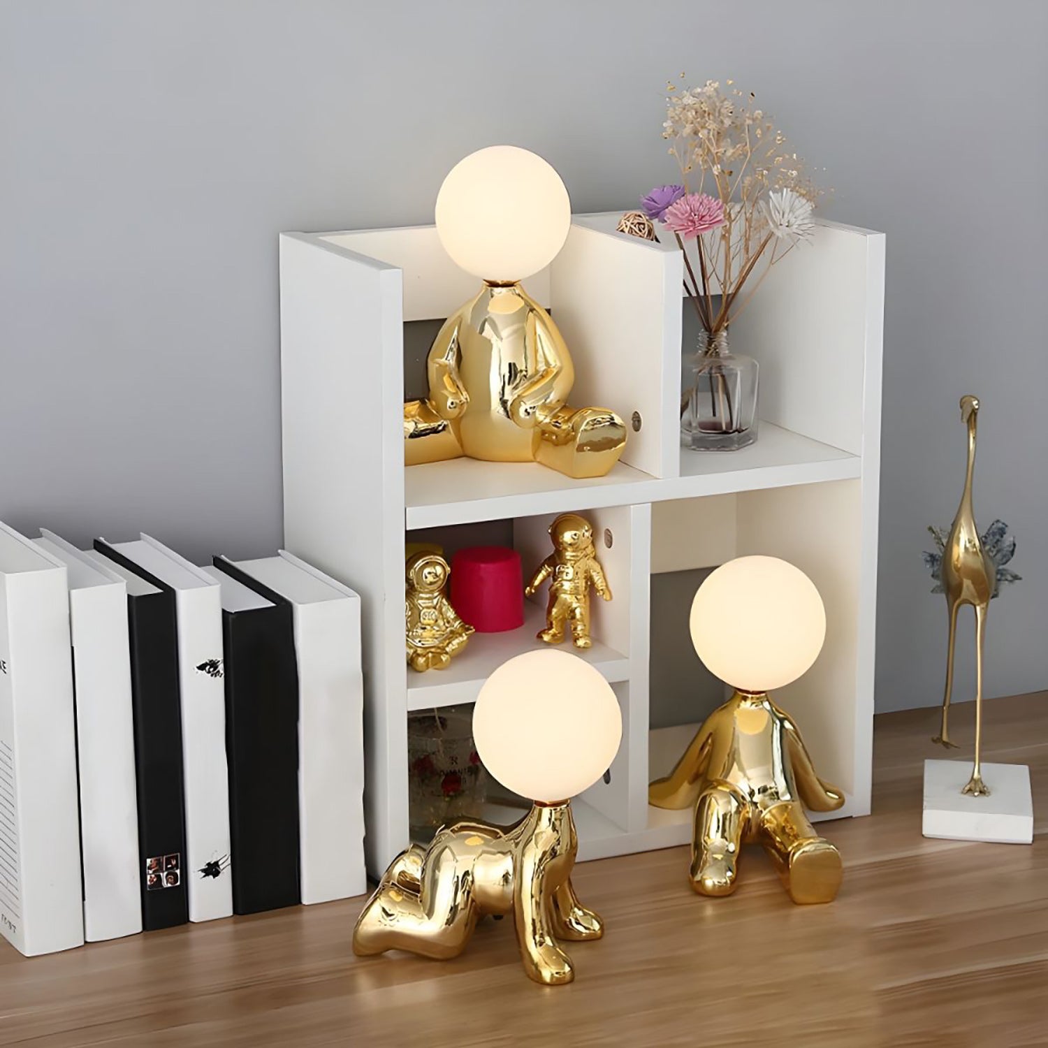 Gleam Guardians Sculptural Table Lamp