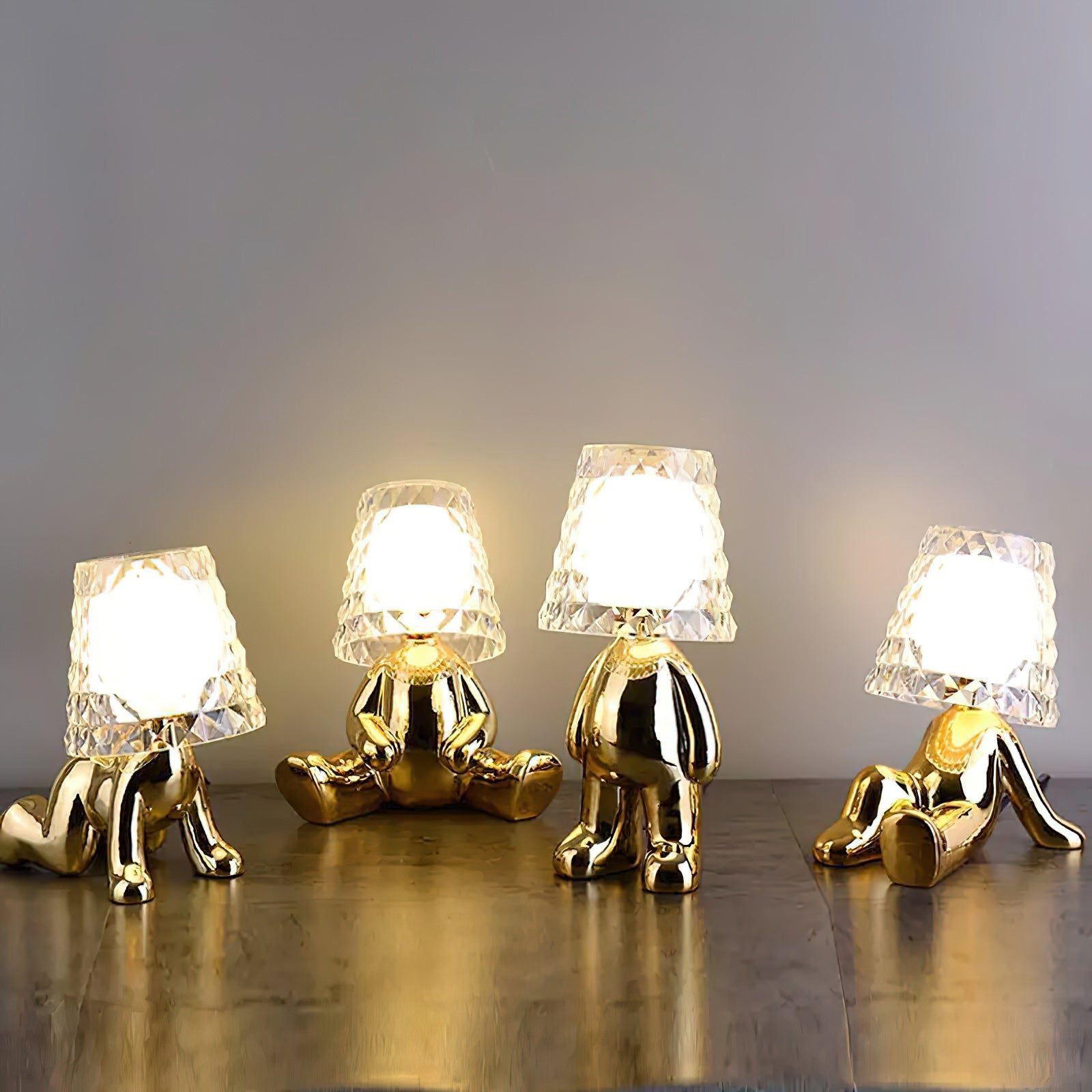 Gleam Guardians Sculptural Table Lamp