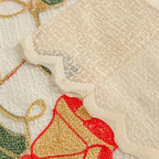 Bell Festival: Red Curtains with Christmas Motif – Semi-Transparent & Decorative for Living Room