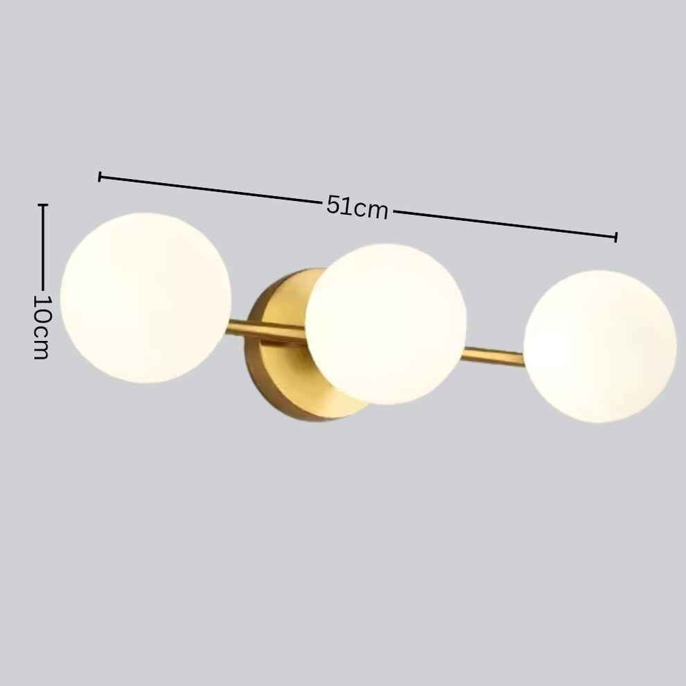 Bello Wall Light | Modern Nordic Design, Triple Glass Globes