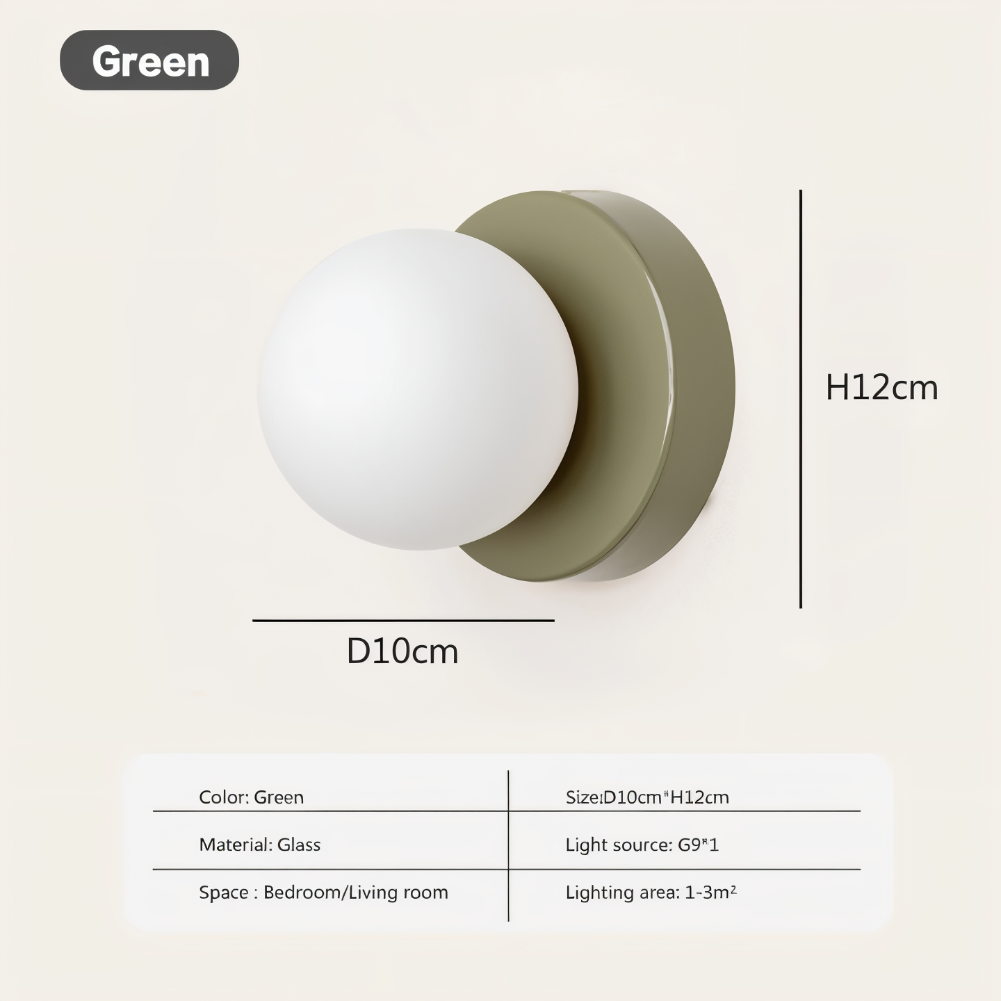 GlowSphere: Elegant LED Wall Light Made of White Glass – Stylish Light for Living Rooms & Bedrooms