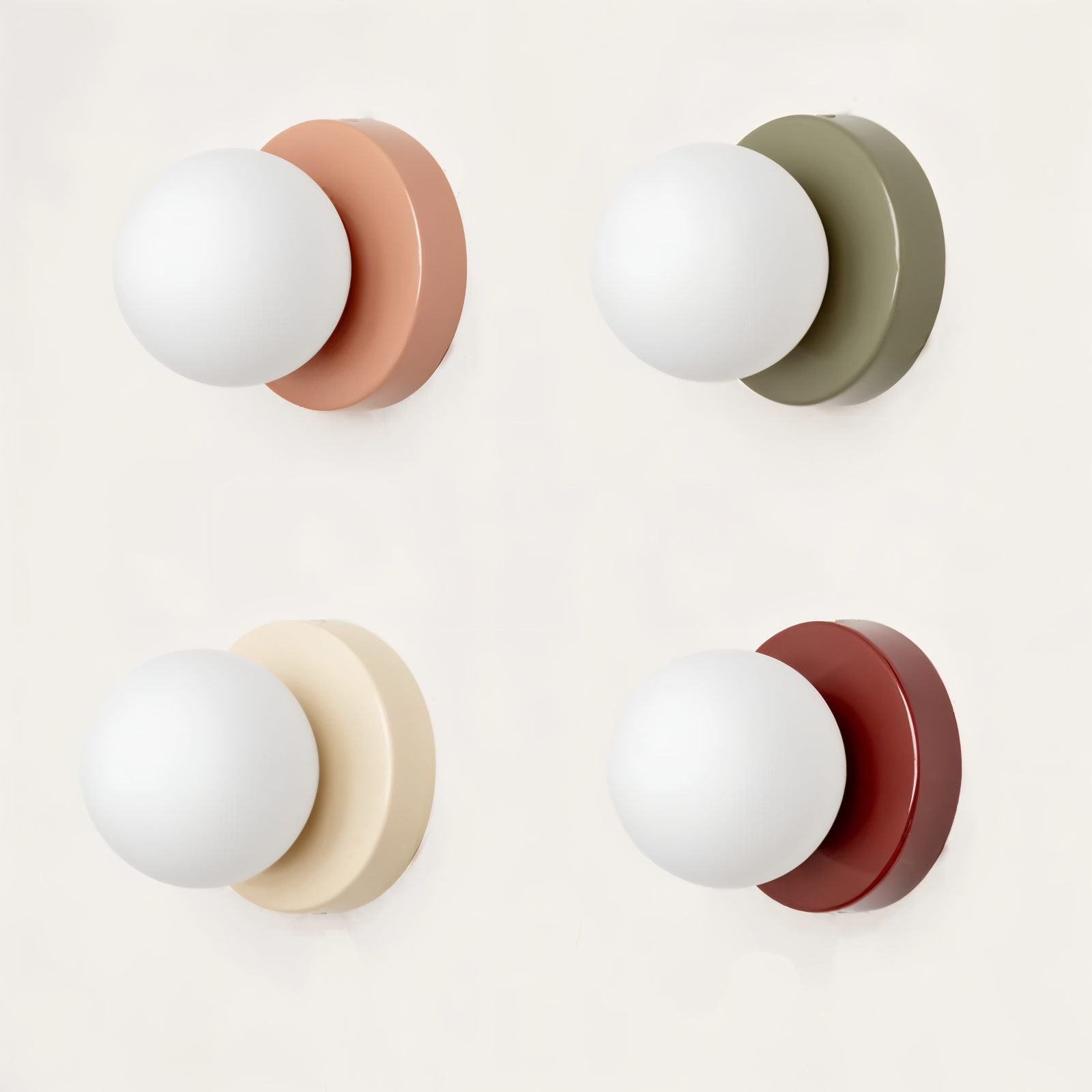GlowSphere: Elegant LED Wall Light Made of White Glass – Stylish Light for Living Rooms & Bedrooms