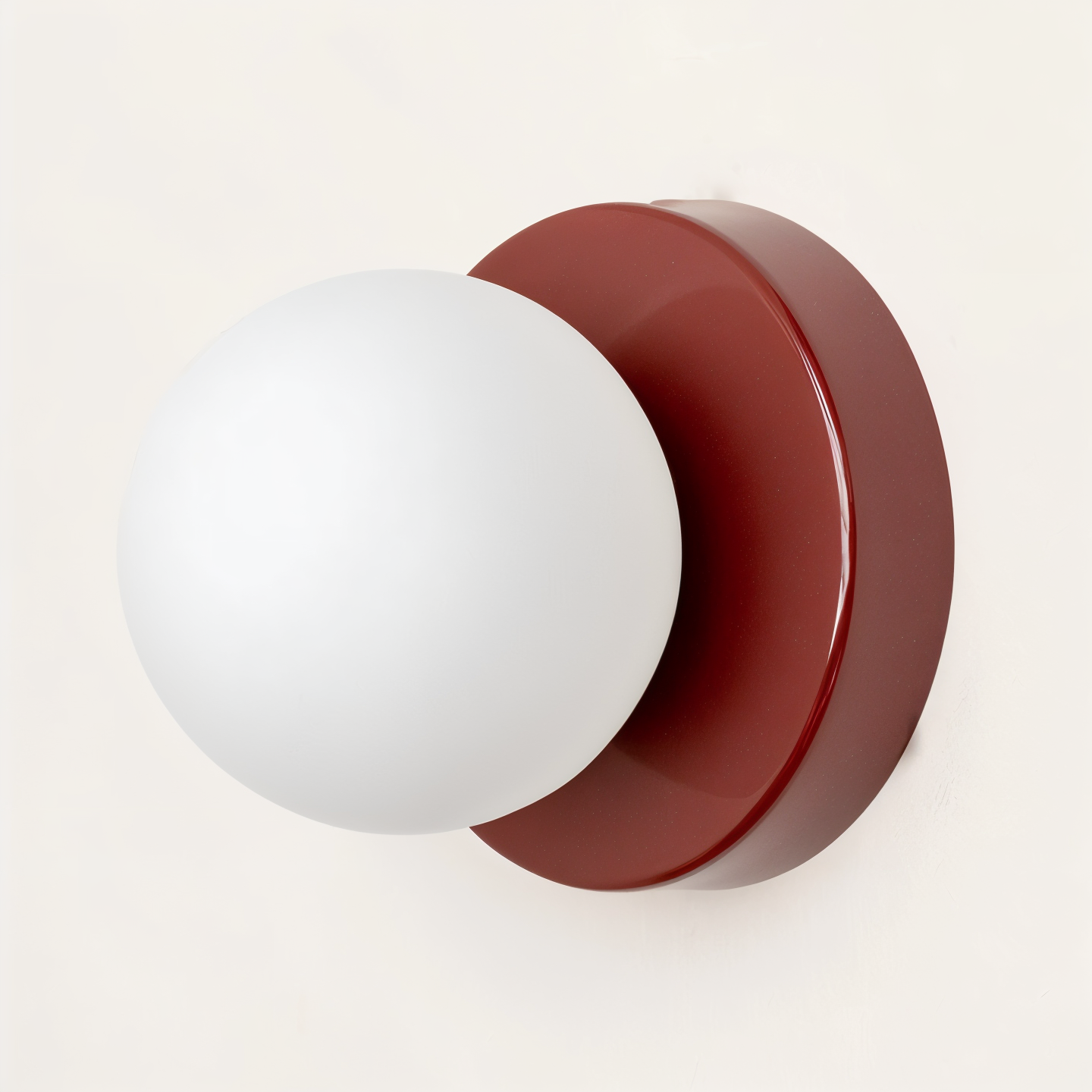 GlowSphere: Elegant LED Wall Light Made of White Glass – Stylish Light for Living Rooms & Bedrooms