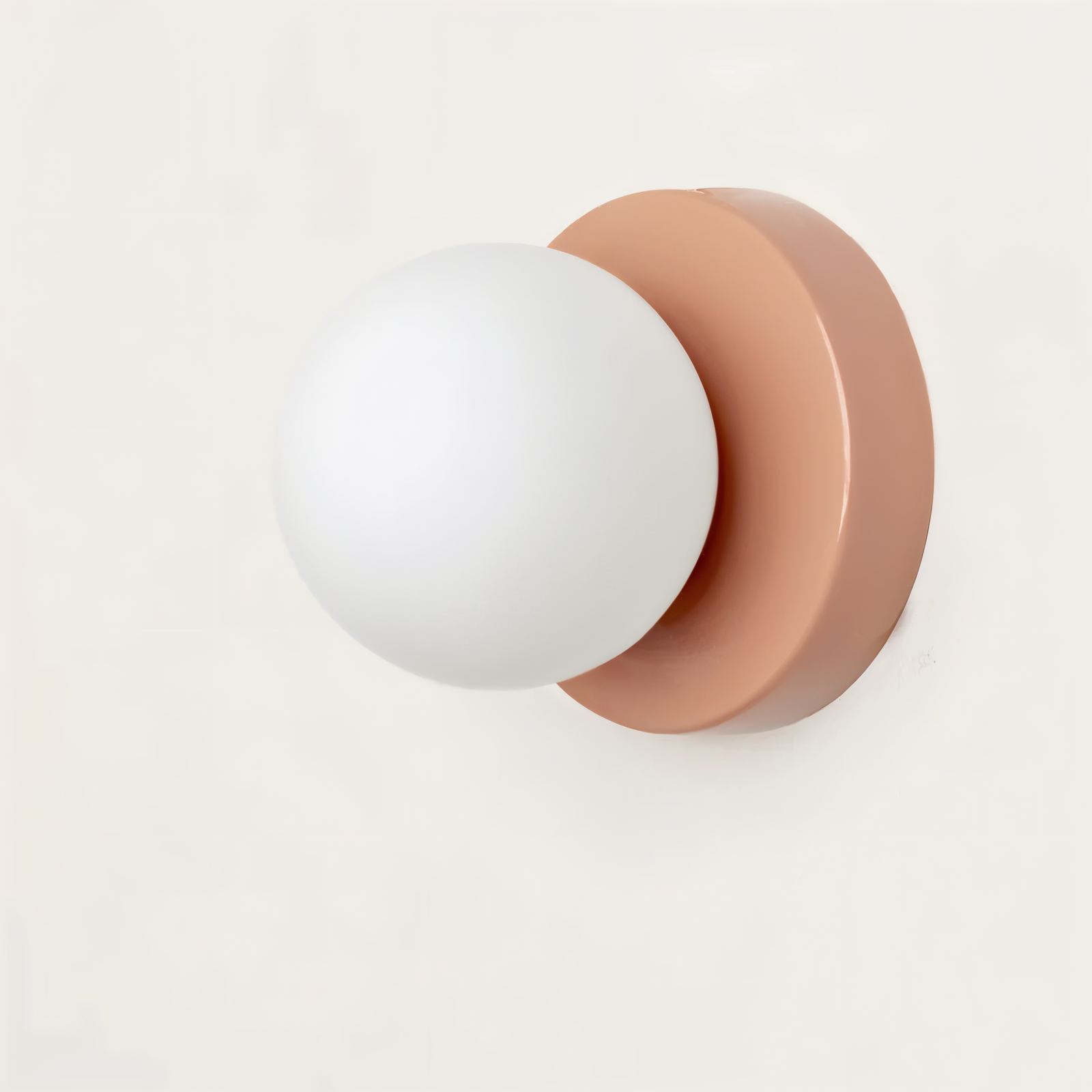 GlowSphere: Elegant LED Wall Light Made of White Glass – Stylish Light for Living Rooms & Bedrooms
