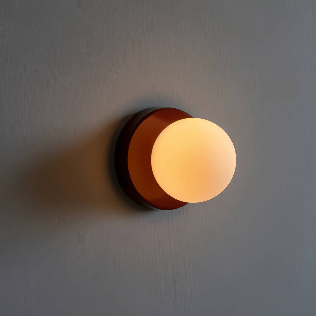 GlowSphere: Elegant LED Wall Light Made of White Glass – Stylish Light for Living Rooms & Bedrooms
