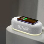 Table Lamp LED Night Light Wireless Charger Digital Clock USB C