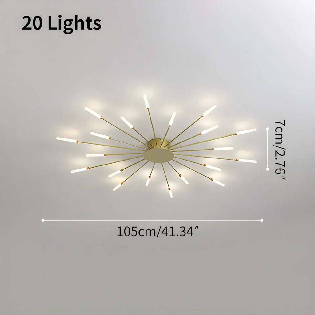 Kora LED Plafondlamp | Dimbaar, Modern Design in Zwart of Goud